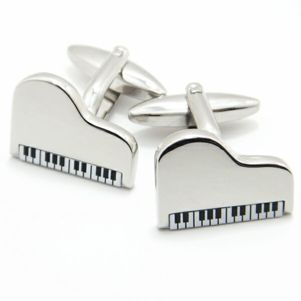 シルバーがキラリ ピアノ カフス カフスボタン カフリンクス cufflinks cuffs メンズ 男性 ユニーク おもしろ 面白 面白い 音楽 楽器 シルバ...