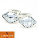 カフス サイモンカーター 英国 ブランド SIMON CARTER LEMON スワロフスキークリスタル ブルー カフス カフスボタン カフリンクス cufflinks cuffs メンズ 男性 スーツアクセサリー専門店 父の日 ギフトにも 誕生日 プレゼント プチギフト おしゃれ カフスマニア