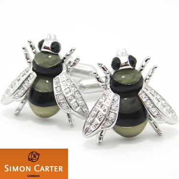 カフス サイモンカーター 英国 ブランド SIMON CARTER Bee 蜂 カフス カフスボタン cufflinks cuffs メンズ 男性 ユニーク おもしろ 面白 面白い 動物 植物シリーズ スーツアクセサリー専門店 父の日 ギフトにも 誕生日 プレゼント プチギフト おしゃれ カフスマニア