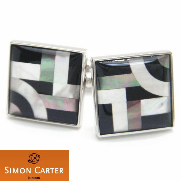 カフス サイモンカーター 英国 ブランド SIMON CARTER BAUHAUSライン模様 カフス カフスボタン カフリンクス cufflinks cuffs メンズ 男性 スーツアクセサリー専門店 父の日 ギフトにも 誕生日 プレゼント プチギフト おしゃれ カフスマニア