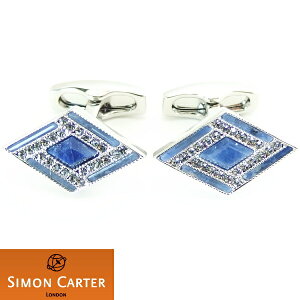 カフス サイモンカーター 英国 ブランド SIMON CARTER DECOダイヤ ソーダライト カフス カフスボタン カフリンクス cufflinks cuffs メンズ 男性 スーツアクセサリー専門店 父の日 ギフトにも 誕生日 プレゼント プチギフト おしゃれ カフスマニア