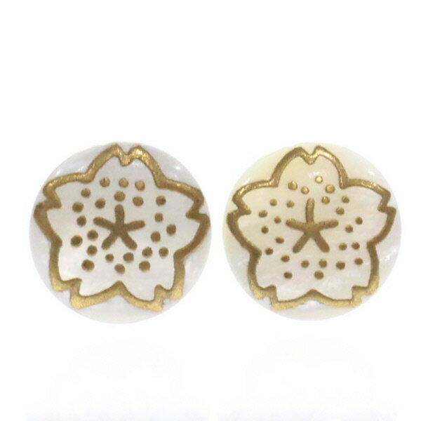 ラペルピン メンズ 結婚式 ラペルピン メンズ 結婚式 Mt. ARTIGIANO 桜 白蝶貝のボタンダウンピアス メンズジュエリー アクセサリー カフス スー...