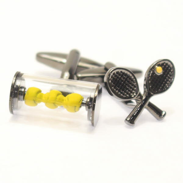 ラケット&ボールのテニス カフス カフスボタン カフリンクス cufflinks cuffs メンズ 男性 結婚式 ユニーク おもしろ 面白 面白い スポーツ ...