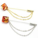 全4種 ムラーノ ベネチアンガラス ゴールド×レッドのラペルピン ラペルブローチ ラペルピン 誕生日 贈り物 プチギフト ゴールド スーツアクセサリー専門店 誕...