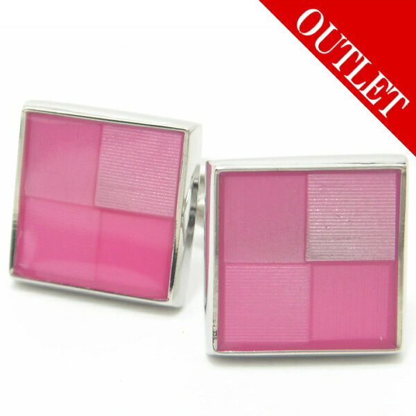 アウトレット ピンクグラデーションのカラフルスクウェア カフス カフスボタン カフリンクス cufflinks cuffs メンズ 男性 結婚式 スーツアクセサ...