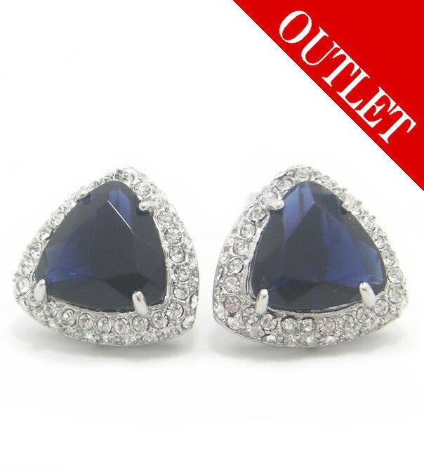 アウトレット トライアングル ブルー×クリアストーン カフス カフスボタン カフリンクス cufflinks cuffs メンズ 男性 スーツアクセサリー専門店...