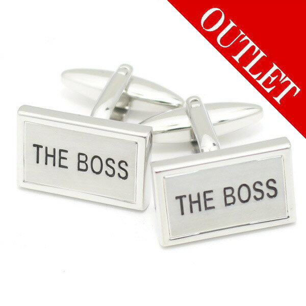 アウトレット THE BOSS上司 親分 師匠へおススメのメッセージカフス カフスボタン カフリンクス cufflinks cuffs メンズ 男性 結婚式 ス...