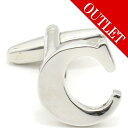 アウトレット バラ売り シルバー アルファベットC カフス カフスボタン カフリンクス cufflinks cuffs メンズ 男性 結婚式 シルバー スーツア...