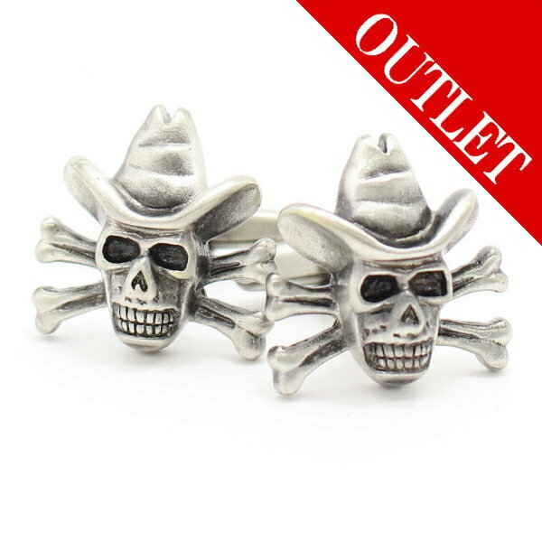 アウトレット マットシルバー×スカル ドクロ 海賊 カフス カフスボタン カフリンクス cufflinks cuffs メンズ 男性 結婚式 シルバー スーツア...