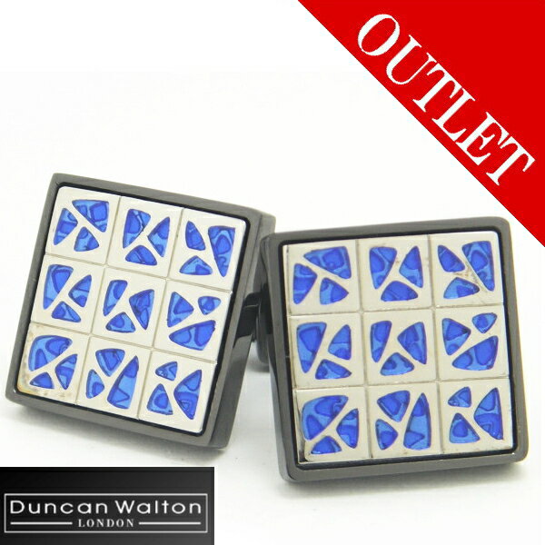 アウトレットDuncanWalton Melbourneブルー2トーンの鮮やかカフス カフリンクス カフスボタン カフス 敬老の日 スーツアクセサリー専門店 誕...