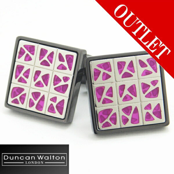 アウトレット DuncanWalton Melbourneピンク2トーンの鮮やかカフス カフリンクス カフスボタン 披露宴 お洒落 スーツアクセサリー専門店 誕...