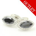 アウトレット ゴージャスなダイヤ型ブラック クリアストーン カフス カフリンクス カフスボタン スーツアクセサリー専門店 誕生日 プレゼント プチギフト おしゃ...