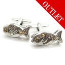 アウトレット お腹がころころスケルトンのお魚カフス カフスボタン カフリンクス cufflinks cuffs メンズ 男性 スーツアクセサリー専門店 父の日 ...
