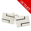 アウトレット シルバー×ブラックラインのスタイリッシュなカフス カフスボタン カフリンクス cufflinks cuffs メンズ 男性 スーツアクセサリー専門...