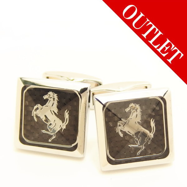 アウトレット Selerisブラックメッシュと銀の馬 カフス カフスボタン カフリンクス cufflinks cuffs メンズ 男性 スーツアクセサリー専門店 父の日 ギフトにも 誕生日 プレゼント プチギフト おしゃれ カフスマニア