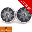 アウトレット カフス サイモン カーター 英国 ブランド SIMON CARTER FLORA オニキス カフス カフスボタン カフリンクス cufflinks cuffs メンズ 男性 スーツアクセサリー専門店 父の日 ギフトにも 誕生日 プレゼント プチギフト おしゃれ カフスマニア