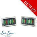 アウトレット SoniaSpencer カラフルな葉っぱが並ぶカフス カフスボタン カフリンクス cufflinks cuffs メンズ 男性 スーツアクセサリ...