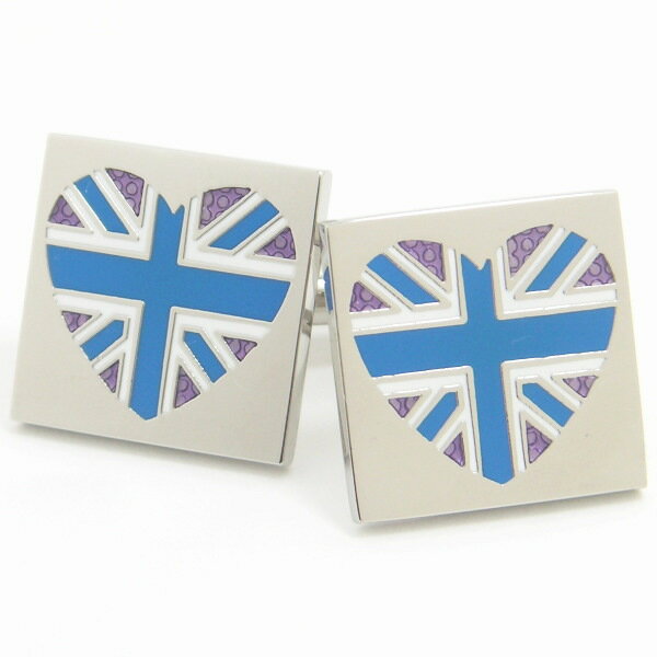 SoniaSpencer ハート パープル ユニオンジャック カフス カフスボタン カフリンクス cufflinks cuffs メンズ 男性 ユニーク おもし...