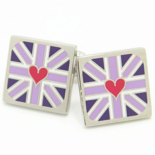 SoniaSpencer 赤ハート パープル ユニオンジャック カフス カフスボタン カフリンクス cufflinks cuffs メンズ 男性 ユニーク おも...