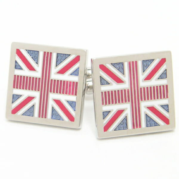 SoniaSpencer ライトブルー ストライプ ユニオンジャック カフス カフスボタン カフリンクス cufflinks cuffs メンズ 男性 ユニーク...