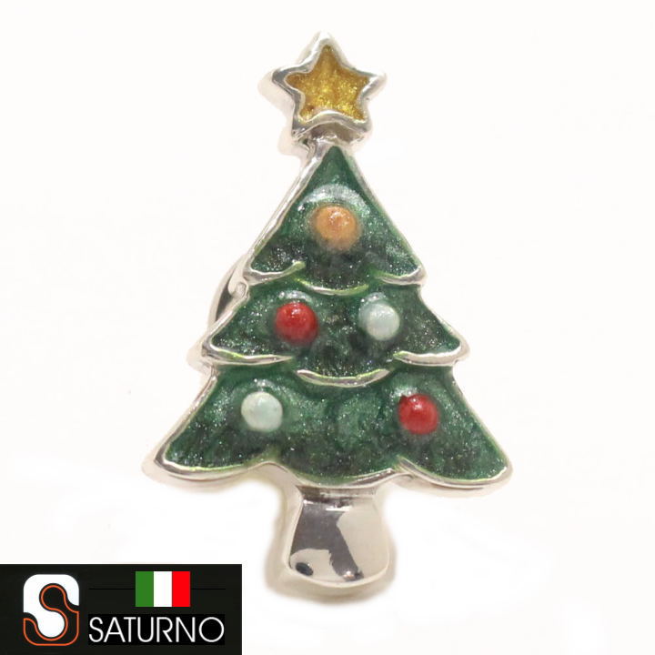 ラペル SATURNO サツルノ クリスマスツリー ラペルピン ピンブローチ スーツアクセサリー専門店 誕生日 プレゼント プチギフト おしゃれ カフスマニア