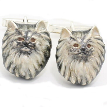 取寄品 SATURNO サツルノ ロングヘアが優雅なペルシャ猫 カフス カフスボタン カフリンクス cufflinks cuffs メンズ 男性 ユニーク おもしろ 面白 面白い 動物 植物シリーズ スーツアクセサリー専門店 父の日 ギフトにも 誕生日 プレゼント プチギフト おしゃれ カフスマニア