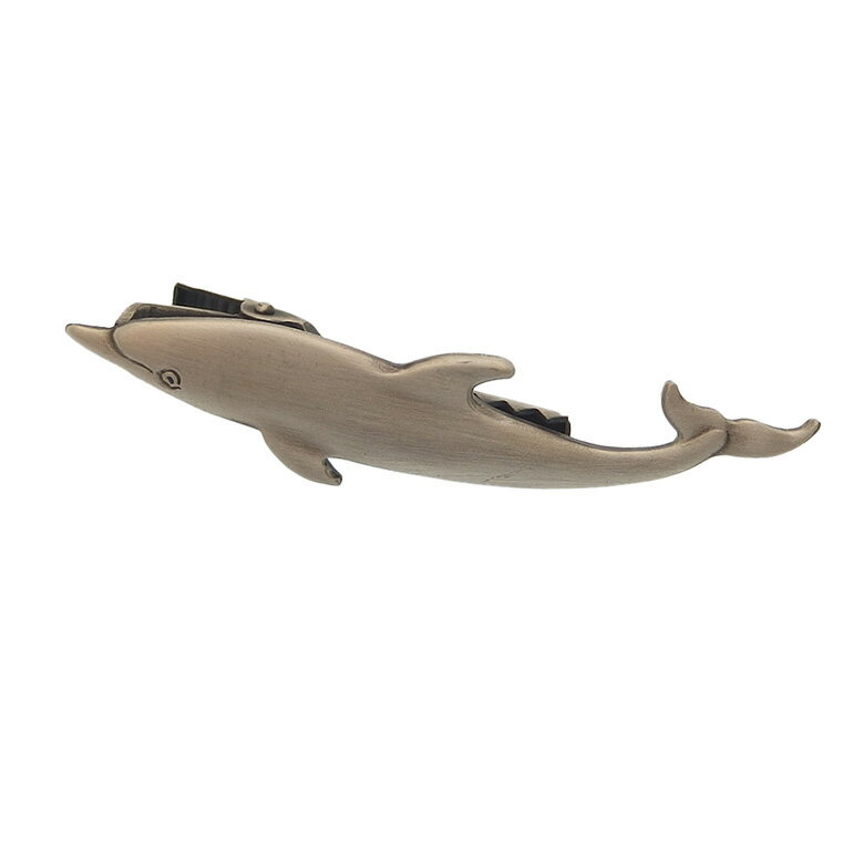 ネクタイピン おもしろ 1頭 イルカ 海豚 いるか オシャレ かっこいい 面白 おもしろ オモシロ ユニーク アンティーク調 タイピン ネクタイピン