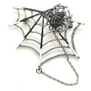 ブラック黒スパイダー蜘蛛のラペルブローチ ラペルピン スーツアクセサリー専門店 誕生日 プレゼント プチギフト おしゃれ カフスマニア