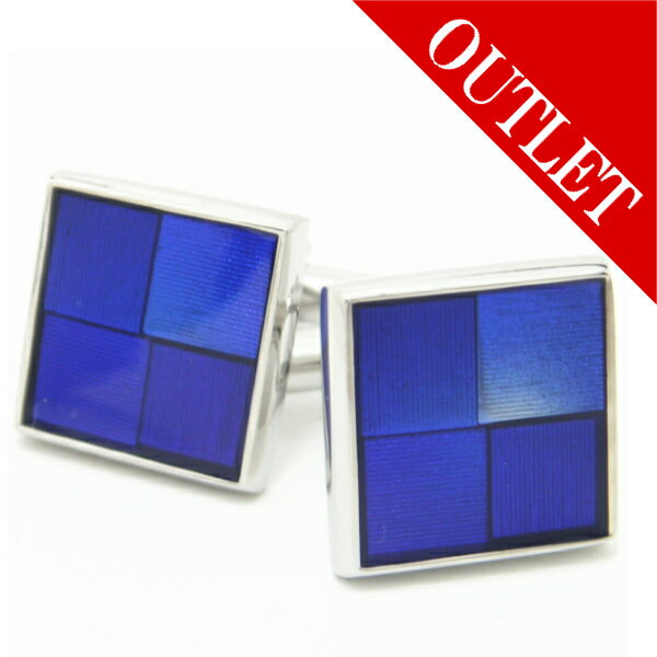 アウトレット ブルーグラデーションのカラフルスクウェア カフス カフスボタン カフリンクス cufflinks cuffs メンズ 男性 結婚式 スーツアクセサ...