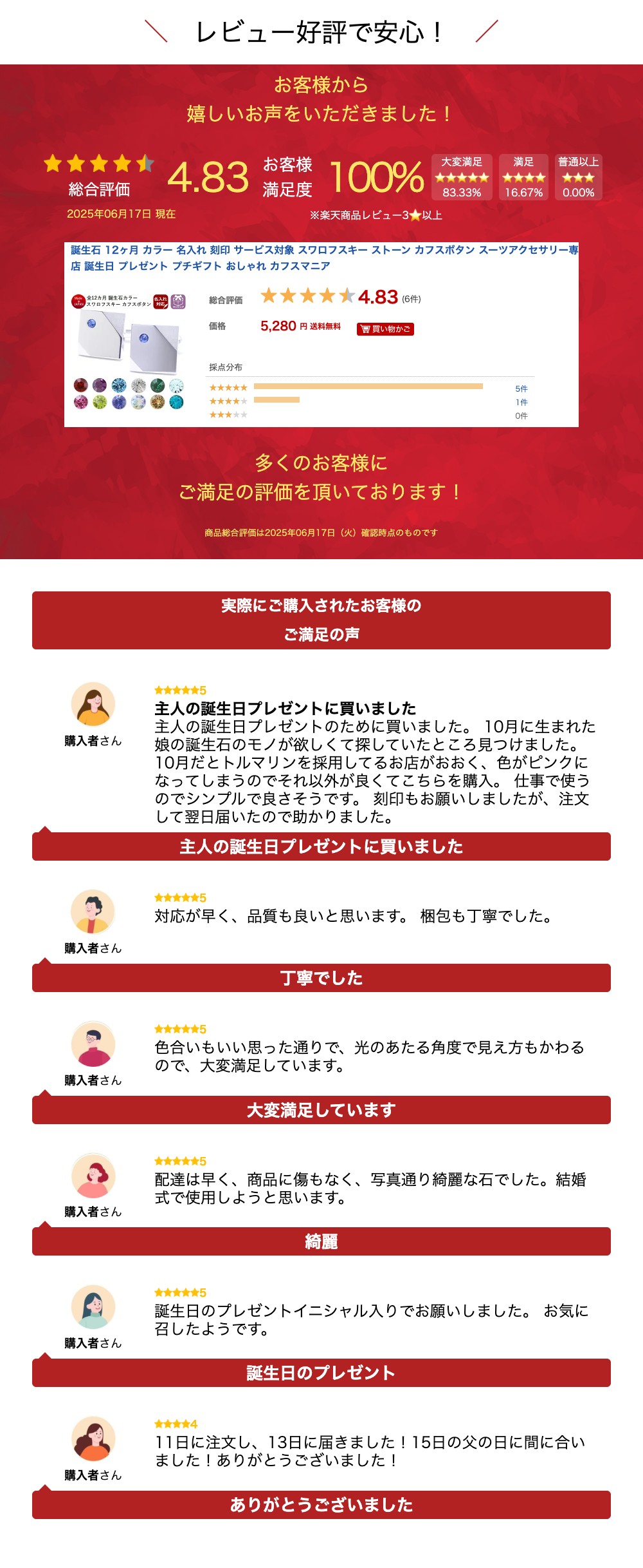 誕生石 12ヶ月 カラー 名入れ 刻印 サービス対象 スワロフスキー ストーン カフスボタン スーツアクセサリー専門店 誕生日 プレゼント プチギフト おしゃれ カフスマニア