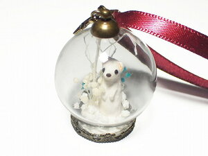 『 X'mas オコジョ ネックレス オーナメントアンティークゴールド 』【 Wadou-koubou / 和道工房 】 かわいい アクセサリー 個性的 ハンドメイド 個性的 手作り カワイイ レディース おもしろ パーティー ガラス リース お洒落 可愛い 人気 おこじょ