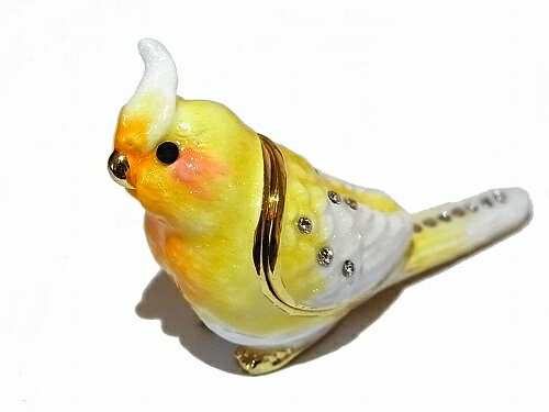 ジュエリーボックス 可愛い キッズ 『 ミニチュアオカメインコ 』 ピィアース Piearth Japan アクセサリー 置物 インテリア 動物 アニマル かわいい モチーフ オブジェ グッズ 王冠 梟 鳥 バード 雑貨 リング ブローチ 箱 お洒落 ケース 収納 ご褒美 ネックレス お祝い