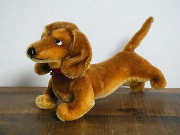 ヴィンテージ ぬいぐるみ 【 Steiff / シュタイフ 】『 1950年代 ダックスフンド Hexie Dachshund 』 ビンテージ トイ アンティーク 犬 イヌ ドッグ ドイツ製 海外輸入 プレゼント コレクション ウール コットン マルガレーテ 動物 アニマル 希少 モチーフ 雑貨 お祝い 春物