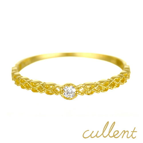 cullent 指輪 K18ダイヤモンドピンキーリング～リング lieve リング K18 18金 18k ダイヤモンド 指輪 レディース ジュエリー　 アクセサリー おしゃれ 細い ピンクゴールド 重ねづけ