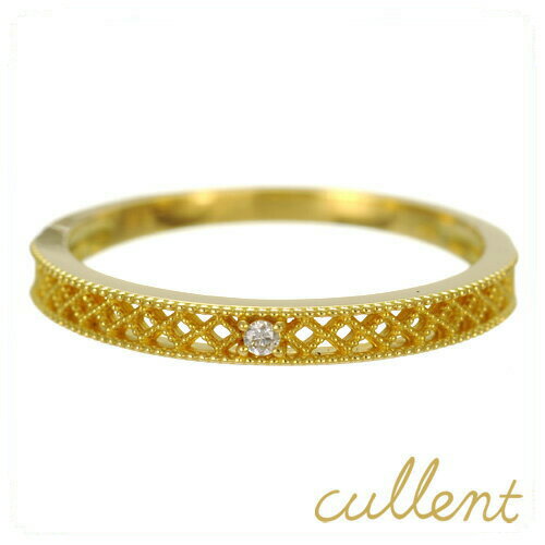 K18ダイヤモンドリング cloth リング K18 18金 18k ゴールド ダイヤモンド ダイヤ 指輪 レディース シンプル(4.0)