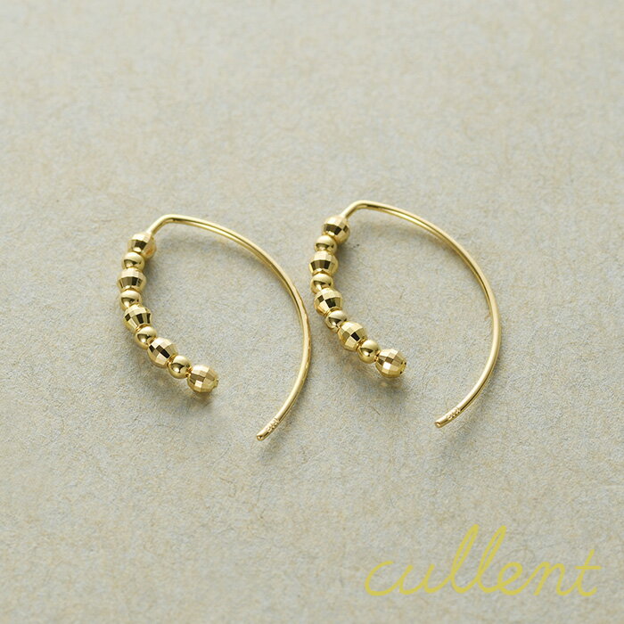 k18フープピアス glomorous petit leaf ピアス K18 18金 18k ゴールド 小ぶり 小さい 小さめ シンプル レディース ジュエリー アクセサリー おしゃれ