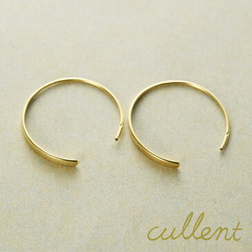 k18フープピアス 【10％OFF 8/23 13時迄】 plate hoop ピアス K18 18金 18k ゴールド シンプル 小さめ レディース ジュエリー アクセサリー おしゃれ 【あす楽対応】