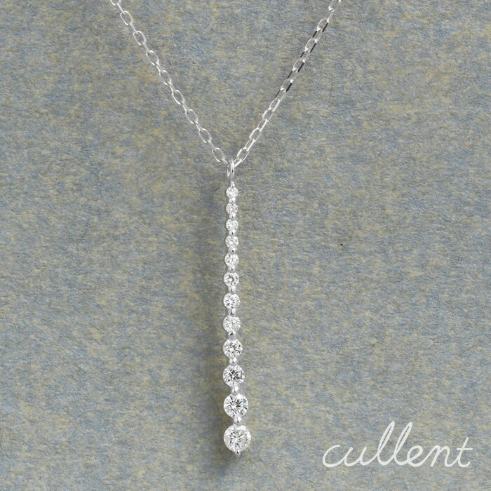 Rhinestone - Pt900 ダイヤモンドネックレス lux-L プラチナ platinum ペンダント ダイヤモンド ライン バー シンプル レディース ジュエリー アクセサリー おしゃれ