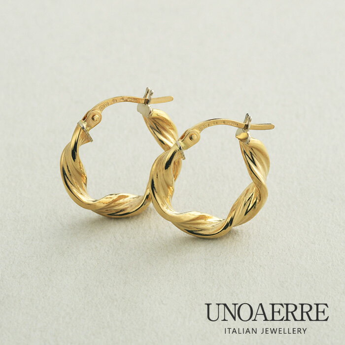 K18 フープピアス UNOAERRE ウノアエレ レギュラーピアス ピアス ゴールド 18k 18金 イタリアンジュエリー フープ レディース プレゼント クリスマス 30代 40代 50代のサムネイル