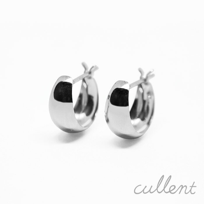 Pt900 ピアス Moon-shape 5mm_10mm プラチナ 月甲 月甲型 甲丸 フープ フープピアス 小さめ シンプル ミニマル 小さめ レディース ジュエリー アクセサリー　おしゃれ