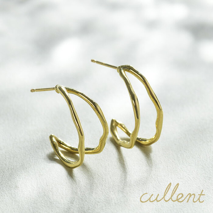 Chromium - K18 ピアス nuance-moon 18金 18k ゴールド スタッドピアス 地金ピアス シンプル 直結ピアス