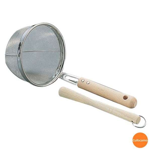 18-8　木柄みそこし　18メッシュ　小　AMS-48[関連：業務用 下ごしらえ用品 スープ漉し シノア こしき ..