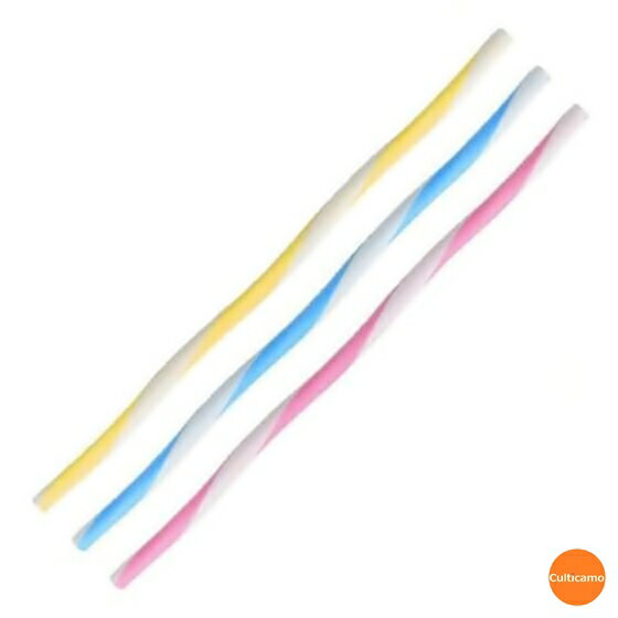 キュアストロー　スパイラルストロー　裸　500本入　EST-44[関連：尚美堂 業務用 消耗品 ファーストフード カフェ 使い捨て おしゃれ かわいい ストロー]のサムネイル