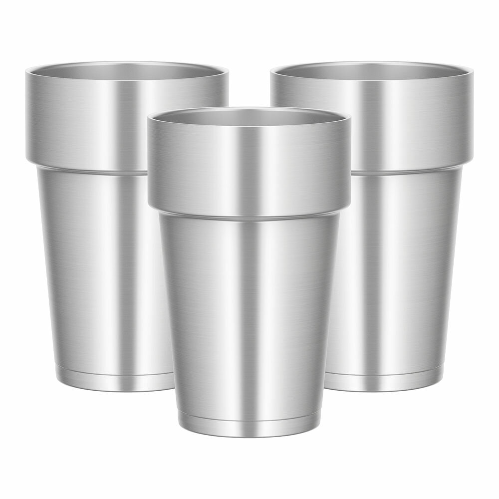 サーモス　真空断熱　スタッキング　タンブラー　3個セット　JDX-450　450cc　RTV-T1[関連：THERMOS 業務用 食器 食洗機対応 二重構造 ダブルウォール ステンレス グラス カフェ バー ビール カクテル コーヒー ジュース 保温 保冷]