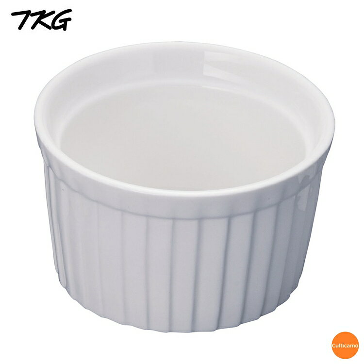 TKG　アミューズメント　陶器スフレ　BA1412-1　100cc　RAM-C6[関連：遠藤商事 業務用 陶器 食器 ココット 耐熱 オーブン 電子レンジ対応 ラメキン ラムカン デザート ディップ]のサムネイル