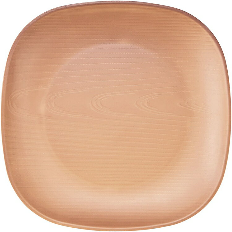 ウォールナ スクエアプレート 25cm WD-11-LBR ライトブラウン RSP-55[関連：台和 DAIWA 業務用 メラミン 食器 プラスチック製 食器洗浄機対応 消毒保管庫OK 角皿 平皿 ランチ プレート]