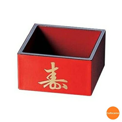 ABS製　SD1合マス　朱寿天黒　81011530　RFK-L4[関連：福井クラフト 業務用 食器 グラス 演出小物 プラ..