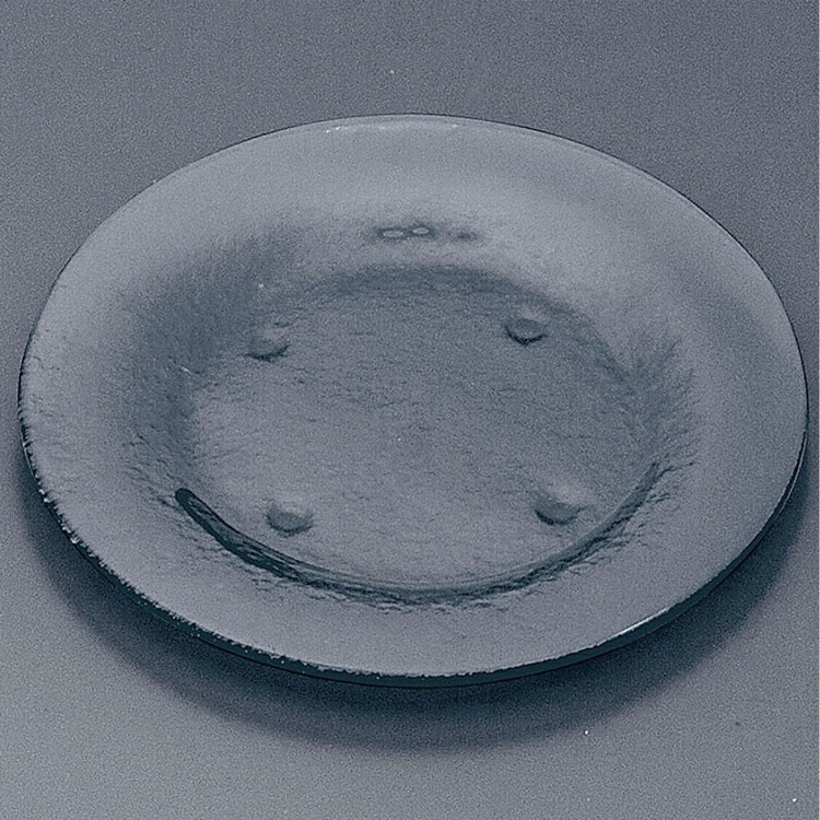 タイガーグラス　ラウンドプレート　グレー　205　163-031-00　RTI-57[関連：Tiger-glass 業務用 食器 プレート 平皿 GlassStudio グラススタジオ ブランド ホテル おしゃれ ガラス]