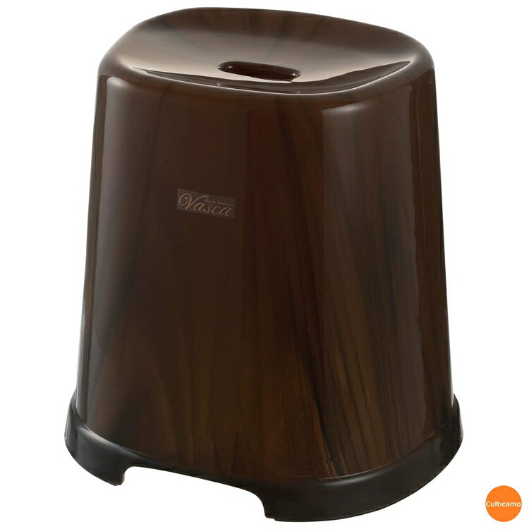 リッチェル　バスカHA　腰かけ　40H　ダークブラウン　ZBS-13[関連：Richell 業務用 バスチェア 風呂椅子 浴室用品 バス用品 風呂用品 ホテル 旅館 スーパー銭湯 銭湯 大理石調]のサムネイル