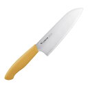 ウィステリア 三徳包丁 両刃 17cm FC-682 イエロー AUI-04【SALE】[関連:富士カトラリー 日本製 食器洗浄機対応 万能包丁 包丁 庖丁 ナ...